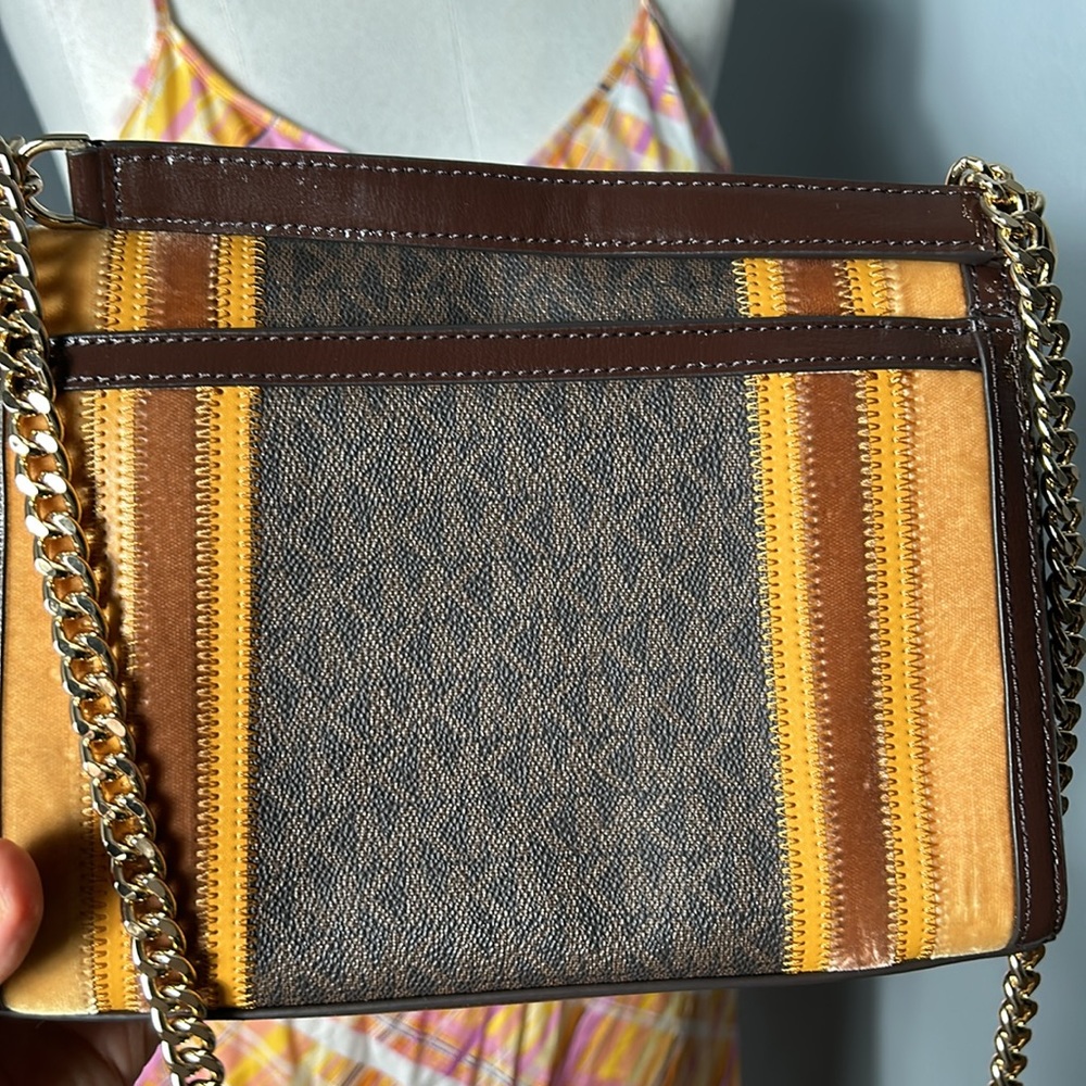 Michael Kors Kinsley Medium shoulder Flap Crossbody Marigold multi Color. EUC - Picture 16 of 16